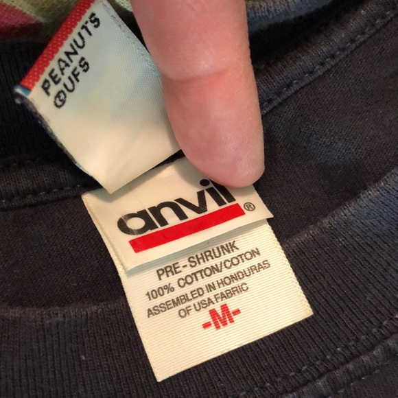 Vintage PEANUTS Size Medium 
SpellOut & characters ANVIL Cotton Official Merch - Picture 10 of 16